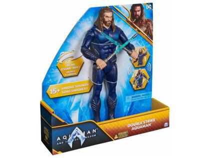 Imagem de Aquaman - Boneco de 30cm Ataque Duplo com Luz e Som DC