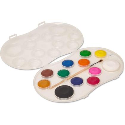 Imagem de Aquarela Escolar Estojo com 12 Cores + Pincel