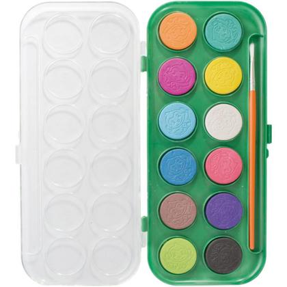 Imagem de Aquarela Escolar Léo e Léo 12 Cores Caixa com 6