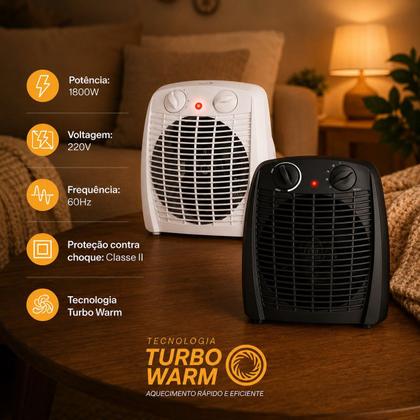 Imagem de Aquecedor Ambiente Elétrico Quarto Sala Portátil 127V 220V