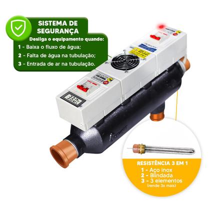 Imagem de Aquecedor Auto Silencioso Econômico Para Piscinas 60 Mil L