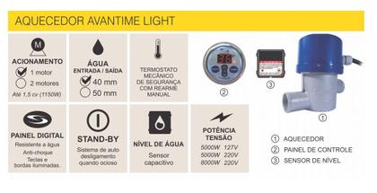 Imagem de Aquecedor banheira hidro avantime serial 5000w 127v sensor nivel