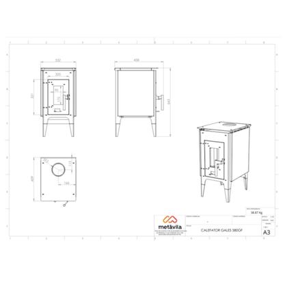 Imagem de Aquecedor Calefator Nano Dupla Combustão 680GF Grafite Metávila