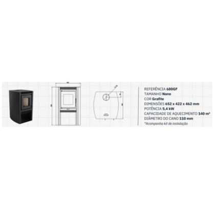 Imagem de Aquecedor Calefator Nano Dupla Combustão 680GF Grafite Metávila