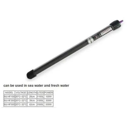 Aquecedor Com Termostato 100w Para Aquários Até 100 Litros - 110V - MINJIANG Imagem de Aquecedor Com Termostato 100w Para Aquários Até 100 Litros - 110V