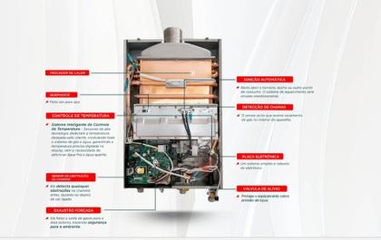 Imagem de Aquecedor de Água a Gás Komeco GLP 26 Litros - Home - Preto