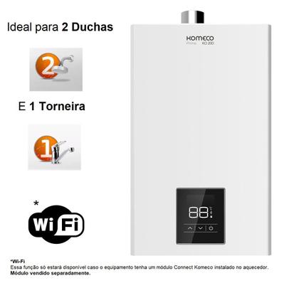 Imagem de Aquecedor De Água A Gás Komeco KO 21 D Prime 21 Litros Glp Com Modulo Wi Fi E Kit