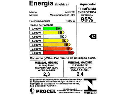 Imagem de Aquecedor de Água Elétrico Lorenzetti - Maxi Aquecedor Ultra 5L/min