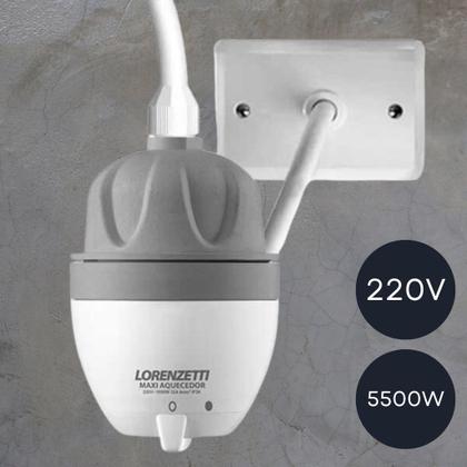 Imagem de Aquecedor de Água Elétrico Maxi Ultra Lorenzetti 220V 5500W Aquecimento Pia Lavatórios Torneiras