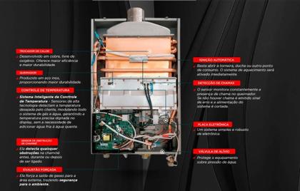 Imagem de Aquecedor De Água Komeco Ko 21 Di 21 litros Inox Gás Glp