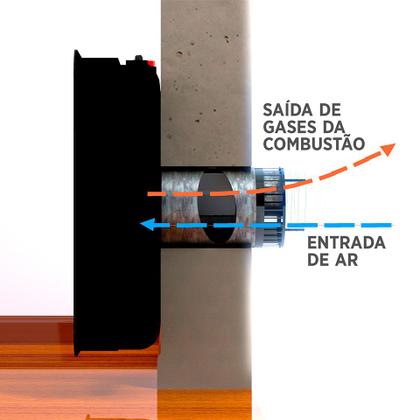 Imagem de Aquecedor de Ambiente até 70m³ Único que Não Resseca o Ar - Frente Vidro Temperado 3.800kcal 4146NO Orbis