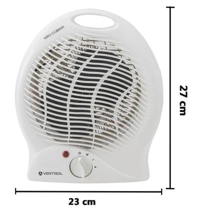 Imagem de Aquecedor de Ambiente Elétrico Resistência Portátil Residencial Doméstico Premium 110V Ventisol A1