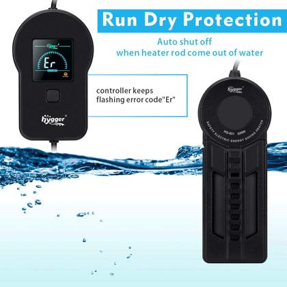Imagem de Aquecedor de aquário hygger Fast Heating 800W para tanque 450-680L
