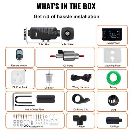 Imagem de Aquecedor de ar a diesel VEVOR 8KW 12V com controle remoto LCD