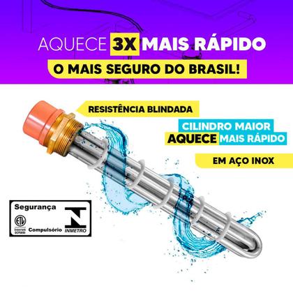 Imagem de Aquecedor de piscinas até 40 mil litros 10kw 220v