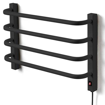 Imagem de Aquecedor de Toalhas Toalheiro Térmico Preto Mini Pequeno 220v Esquerdo