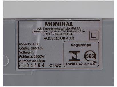 Imagem de Aquecedor e Ar Mundial Portátil A-08