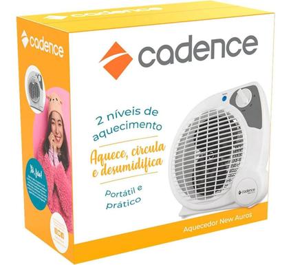 Imagem de Aquecedor Elétrico De Ar Cadence AQC422 New Auros Portátil 3 em 1 Circulador Ar Quente Desumidificador De Ar Ambiente Antimofo 