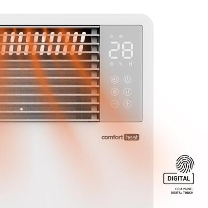 Imagem de Aquecedor Elétrico EOS Comfort Heat com Painel Digital para Piso e Parede com Tecnologia Convector 1500W EAQ04 110V