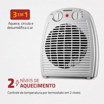 Imagem de Aquecedor Elétrico Mondial A08 Portátil 3 Em 1