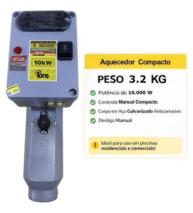 Imagem de Aquecedor eletrico para pisicnas 9kw 30 mil litros 220v automatico