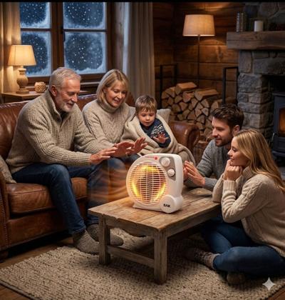 Imagem de Aquecedor Elétrico Termoventilador 1800w 220v Portátil 4 Estágios Bak