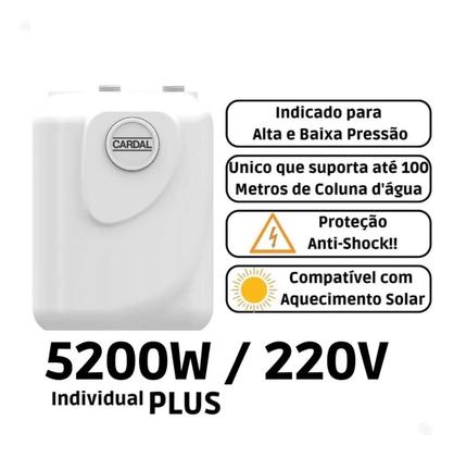 Imagem de Aquecedor Individual Plus Cardal Baixa E Alta Pressão 100mc