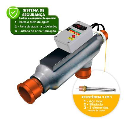 Imagem de Aquecedor Ions Para Piscinas Até 40.000 Litros C/ Ionizador