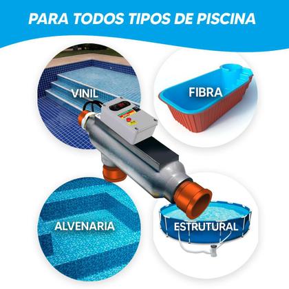Imagem de Aquecedor Ions Para Piscinas Até 40.000 Litros C/ Ionizador