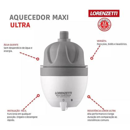 Imagem de Aquecedor Max Baixa pressão de Agua Lorenzetti 110/220V