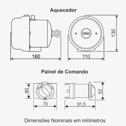 Imagem de Aquecedor Super Hidro Digital Inox Cardal 8200w 220v - Aq087/2