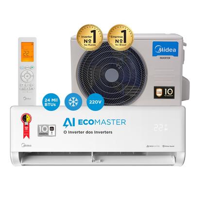 Imagem de Ar Condicionado 24000 BTUs Split Hi Wall Inverter Midea Frio AI Ecomaster 220V
