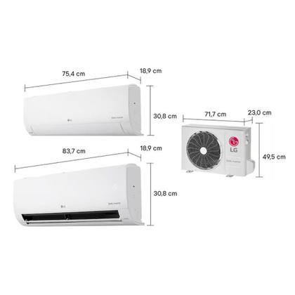 Imagem de Ar Condicionado Bi-Split LG Dual Inverter Voice +IA 16000 BTUs 1x9000 1x12000 220V Frio S32Q16SA212.EB2GAM1