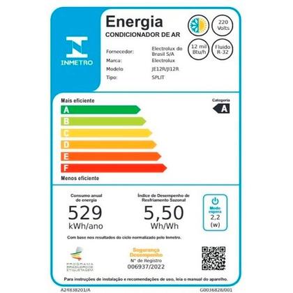 Imagem de Ar-Condicionado Electrolux Inverter 12.000 BTUs Color Adapt Quente/Frio  JI12R