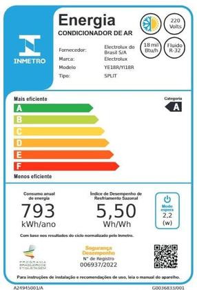 Imagem de Ar-Condicionado Electrolux Split 18.000 BTUs Color Adapt Quente/Frio com Wi-fi (YI18R/YE18R)