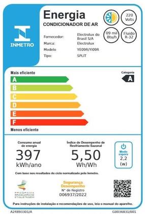 Imagem de Ar-Condicionado Electrolux Split 9.000 BTUs Color Adapt Quente/Frio com Wi-fi (YI09R/YE09R)
