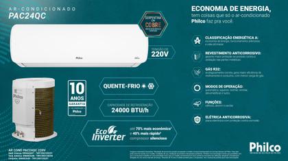 Imagem de Ar Condicionado Inverter Quente e Frio 24000 BTUs Split PAC24QC Philco 220V