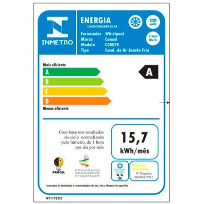 Imagem de Ar condicionado janela 7500 BTUs Consul frio com design moderno - CCB07EB