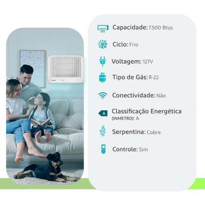 Imagem de Ar Condicionado Janela - Eletrônico - Consul - 7.500 BTUs - Frio - 127V Monofásico