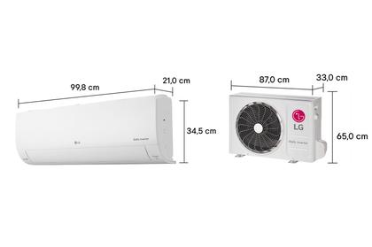 Imagem de Ar-Condicionado LG AI Dual Inverter S3-W24K233C 24.000 BTUs com Proteção GoldFin
