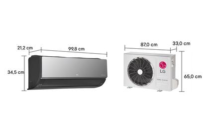Imagem de Ar-Condicionado LG Dual Inverter Voice +AI Artcool UV Nano 24.000 BTU Quente/Frio 220V