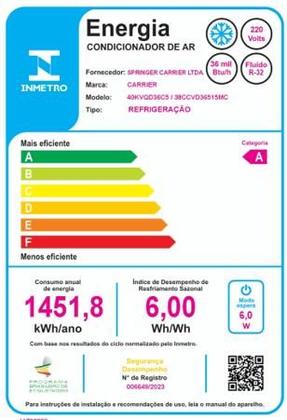 Imagem de Ar Condicionado Piso Teto Xpower Connect Inverter Carrier 36.000 Btus Frio 220v R-32