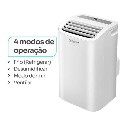 Imagem de Ar Condicionado Portátil KABUM! smart 100, 12000 BTUs, Frio, Wi-Fi, Alexa/Google Assistente, 127V, Branco - KSAC100BR127