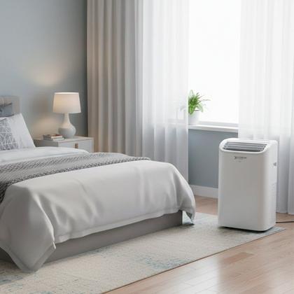 Imagem de Ar Condicionado Portátil KABUM! smart 100, 12000 BTUs, Frio, Wi-Fi, Alexa/Google Assistente, 127V, Branco - KSAC100BR127