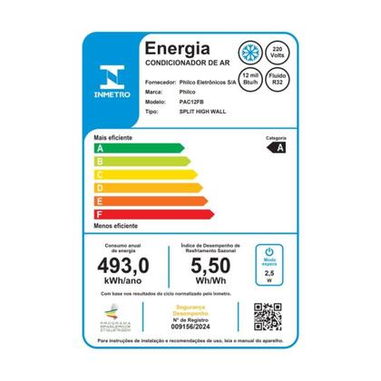 Imagem de Ar Condicionado Split 12.000 BTUs Philco PAC12FB - Inverter, Frio, Interno e Externo, 220V