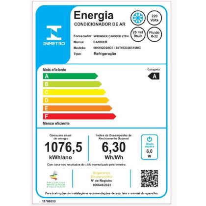 Imagem de Ar Condicionado Split Cassete Carrier 4 Vias 28000 BTUS Frio Inverter 220V 38TVCD28515MC