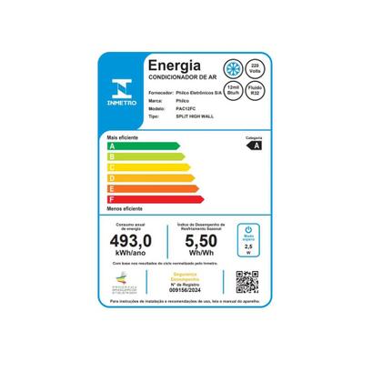 Imagem de Ar Condicionado Split Hi Wall Eco Inverter PAC12FC Philco 12.000 Btus Frio 220v R-32