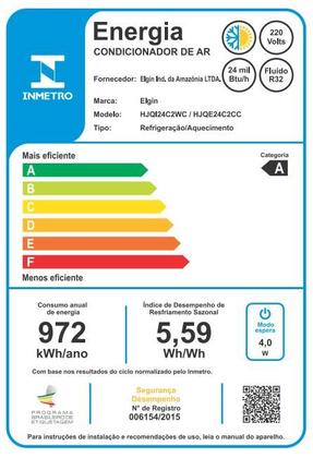 Imagem de Ar Condicionado Split Hi Wall Elgin Eco II Connect Inverter 24.000 Btus Quente e Frio 220v R-32