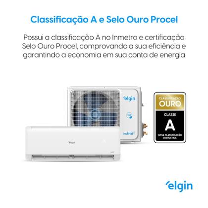 Imagem de Ar Condicionado Split Hi-Wall Elgin Eco Inverter II Connect 12.000 Btus Frio 220V R-32