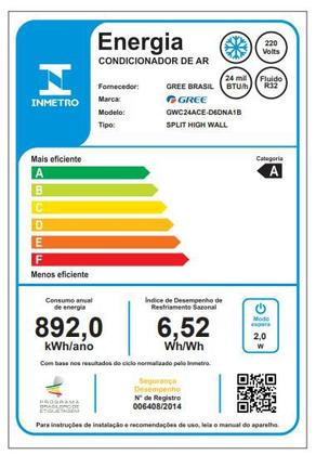 Imagem de Ar Condicionado Split Hi Wall Gree G-Diamond Auto Inverter 24.000 Btus Frio 220v R-32